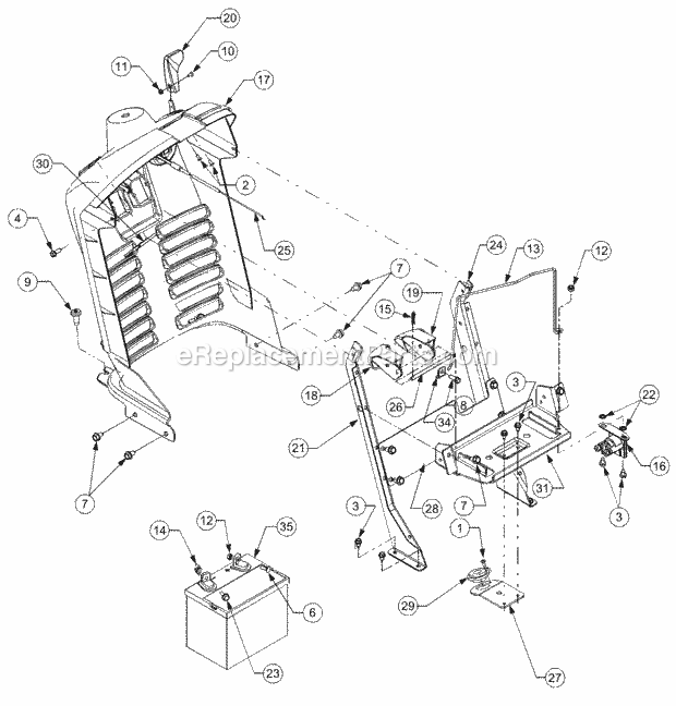 Dash Panel Diagram and Parts List for LT1022 13AB11CH710, 13AB11CH712 Cub Cadet Lawn Tractor